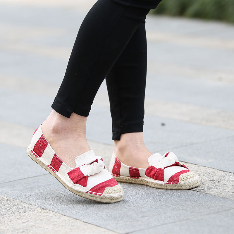 

Casual Striped Knot Shoes