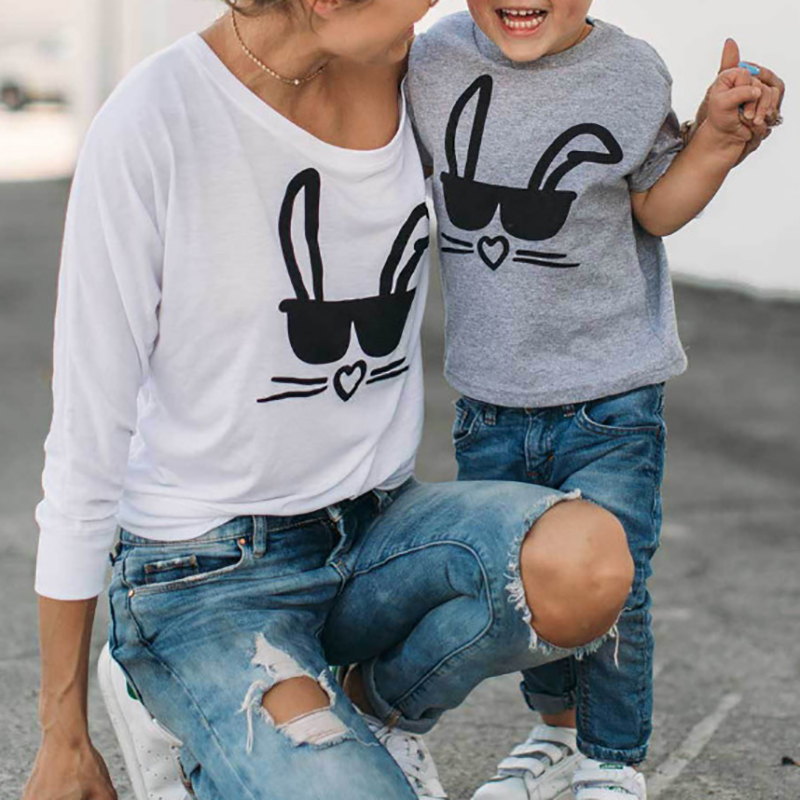 

Bunny Print T-shirts for Mommy and Me