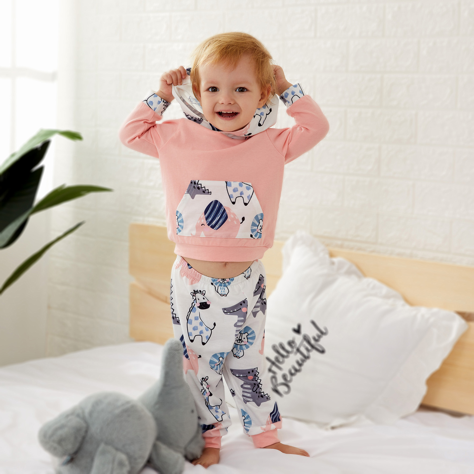 

Baby Girl Adorable Animal Hoodie and Pants Set
