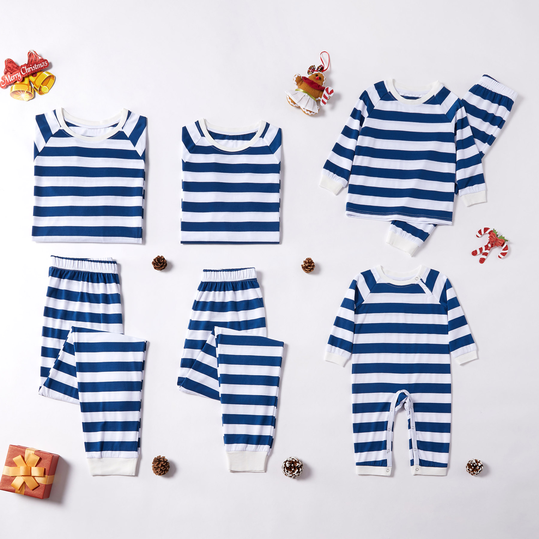 

Striped Christmas Family Matching Pajamas Set