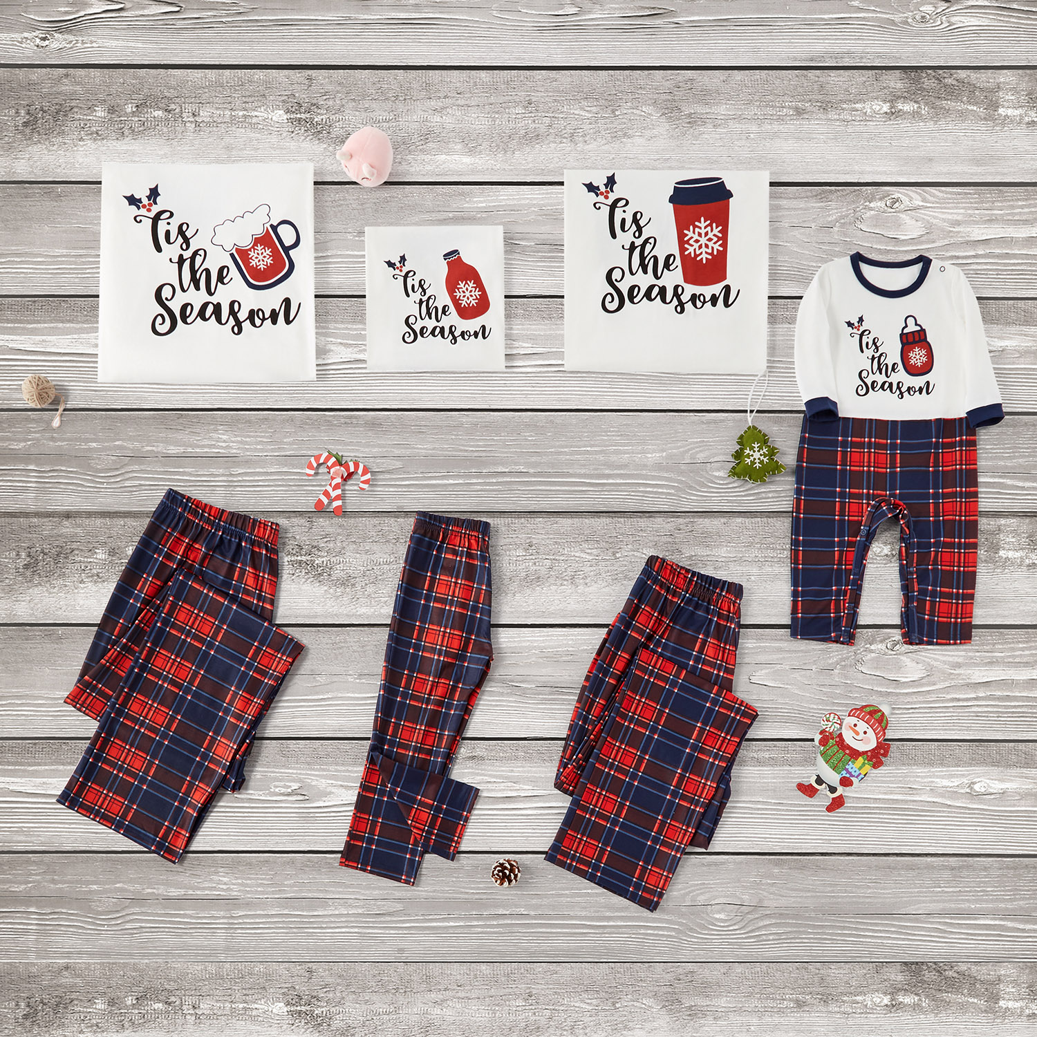 

Family Matching Plaid Christmas Pajamas Sets