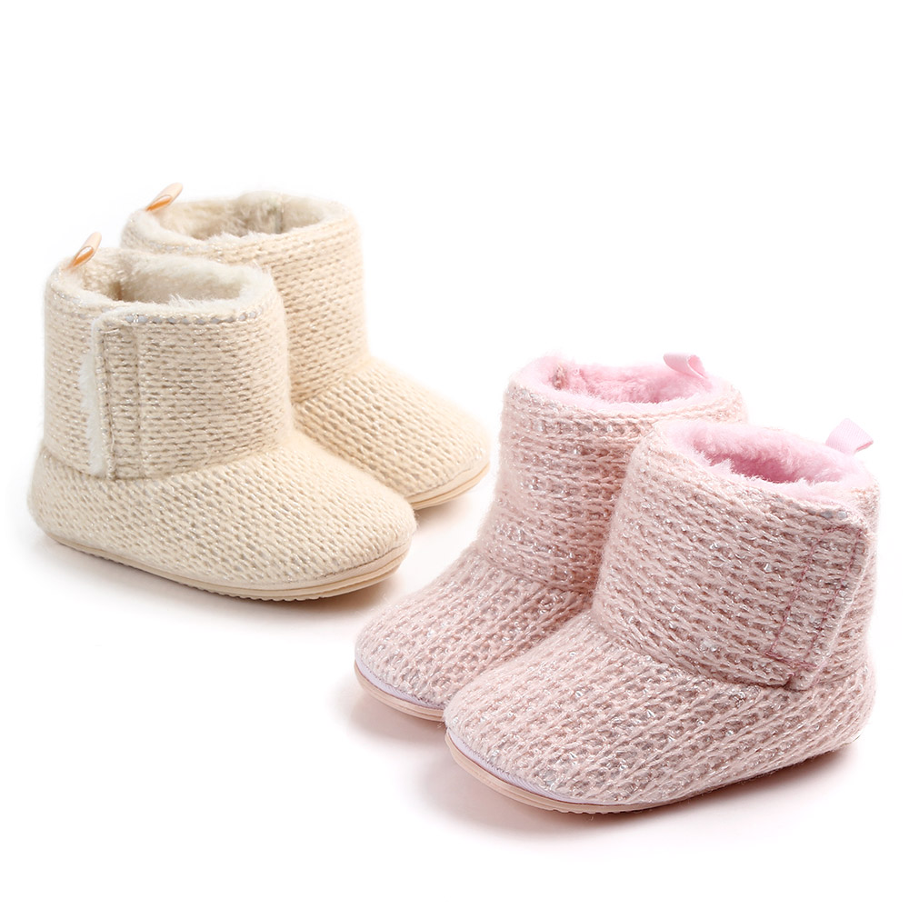 

Baby / Toddler Solid Knitted Cotton Prewalker Boots