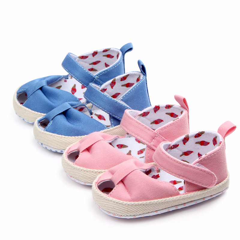 

Baby / Toddler Solid Print Canvas Prewalker Sandals