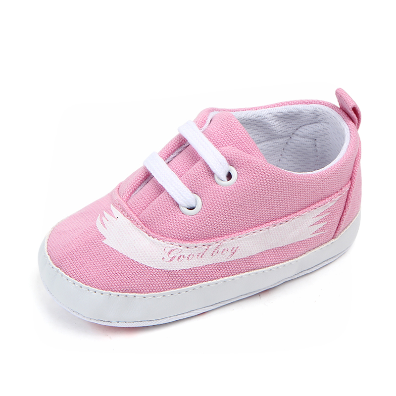 

Baby / Toddler Letter Print Lace-up Casual Canvas Prewalker Shoes