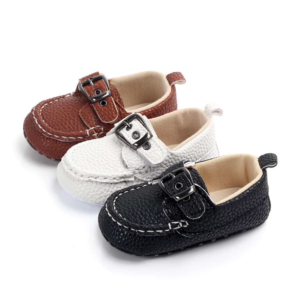 

Baby / Toddler Solid Buckle Casual Slip-on Prewalker Shoes
