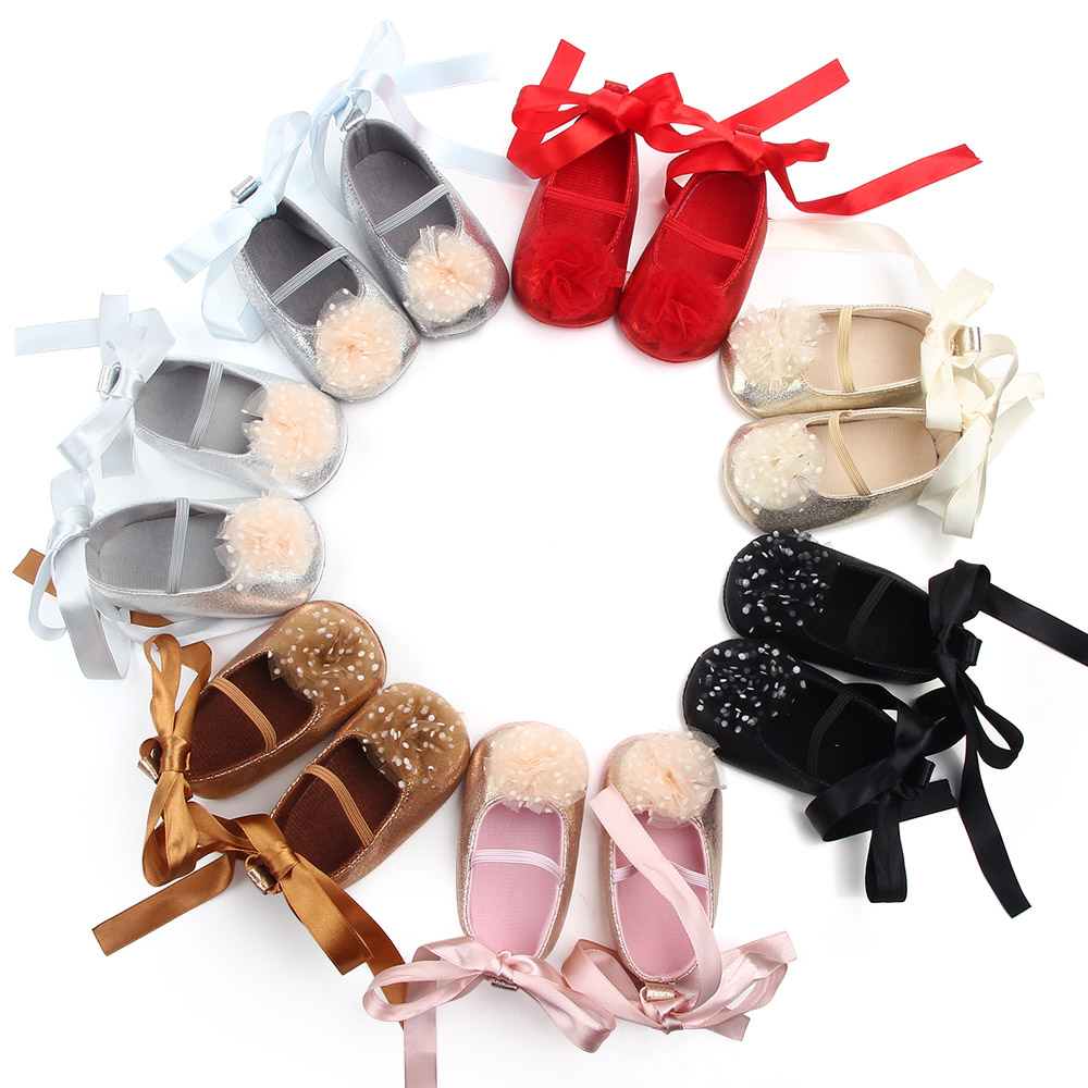 

Baby / Toddler Flower Soft Lace Prewalker Shoes