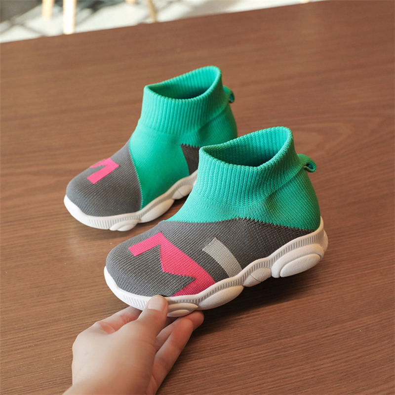 

Breathable Color Contrast Kintted Shoes