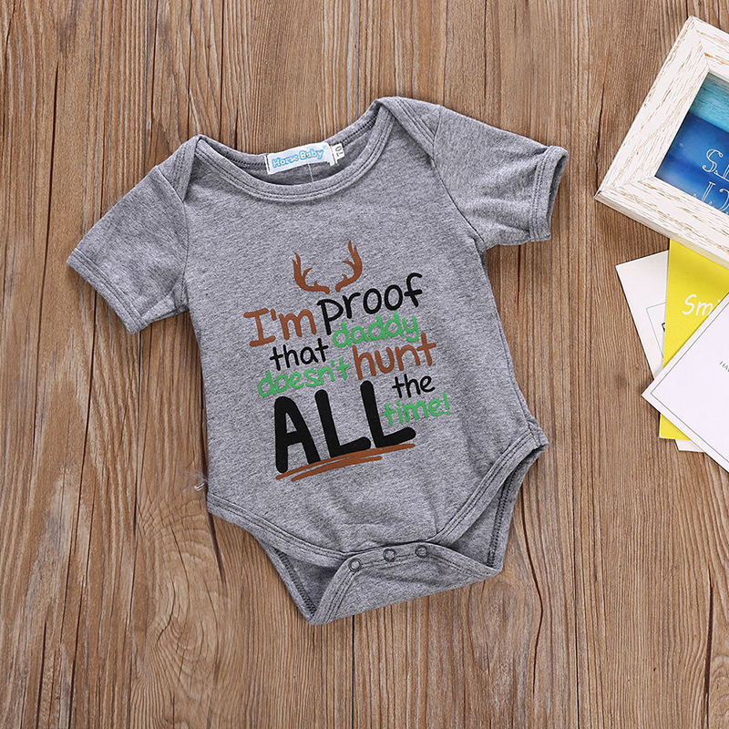 

Baby Letter Print Short-sleeve Romper