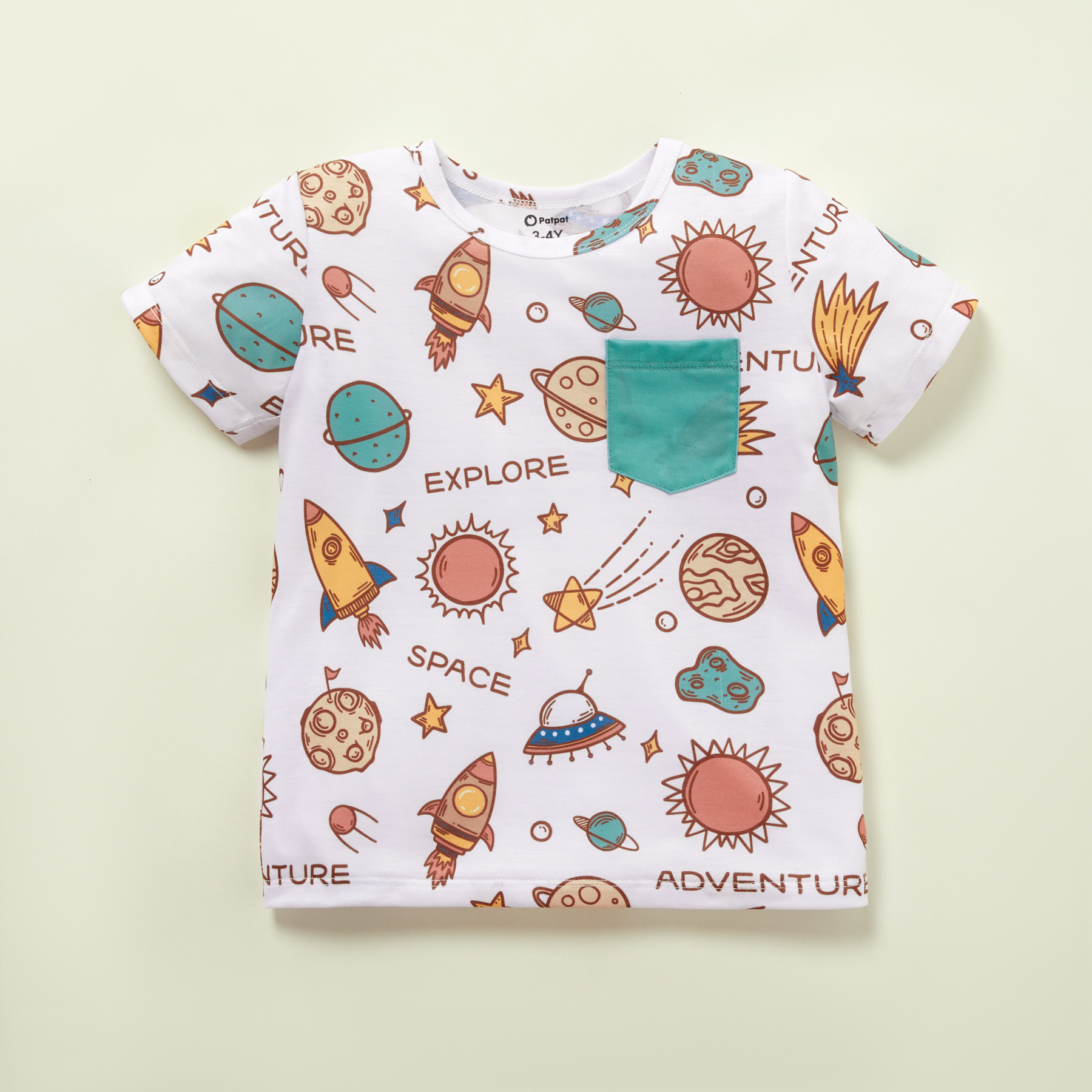 

Toddler Adorable Space Print Tee