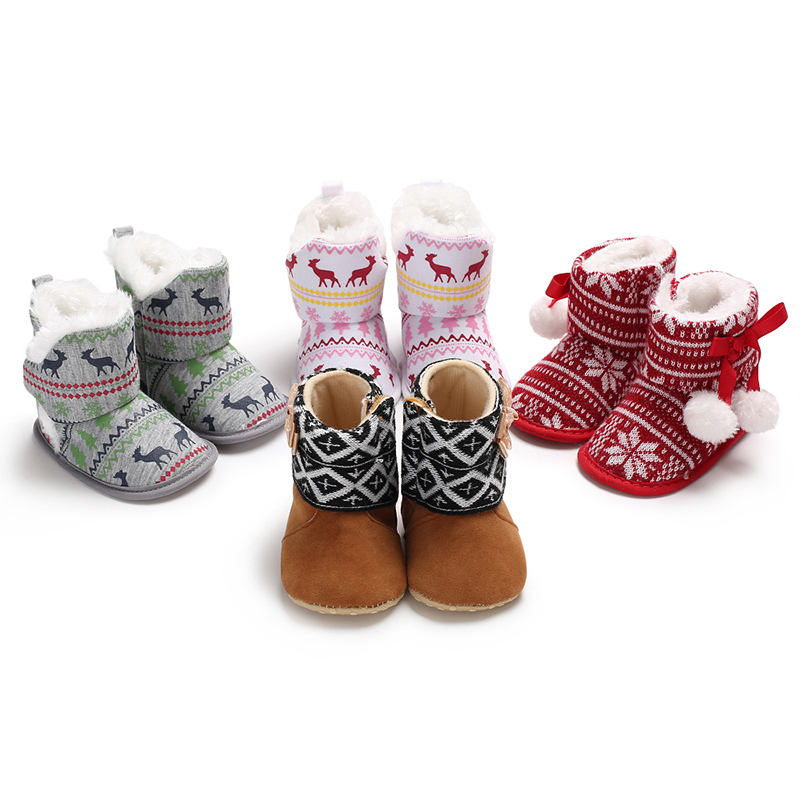 

Baby / Toddler Cute Christmas Ankle Prewalker Snow Boots