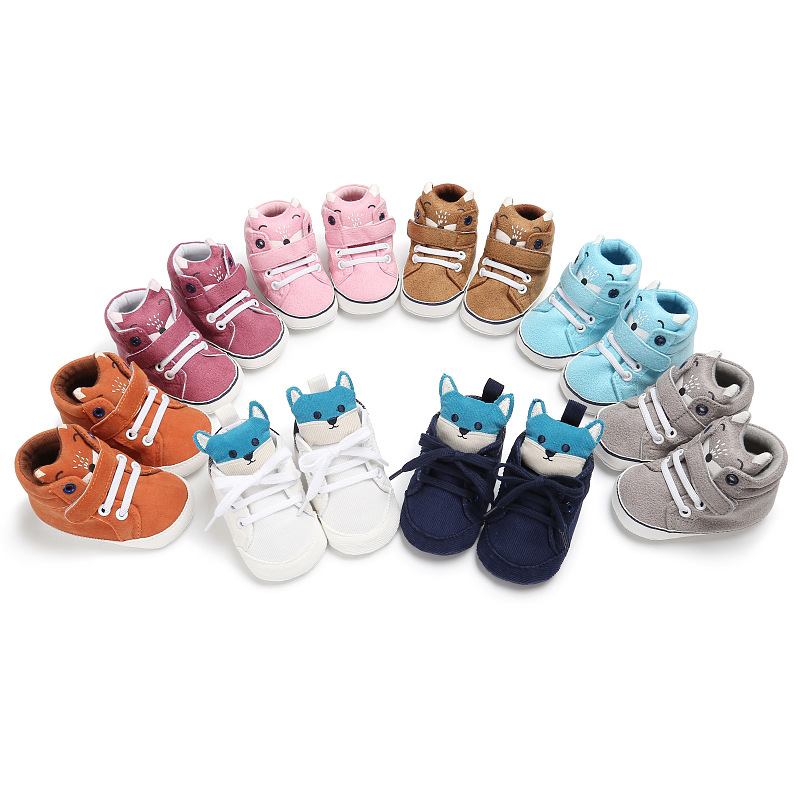 

Baby / Toddler Solid Cartoon Fox Prewalker Cotton Shoes