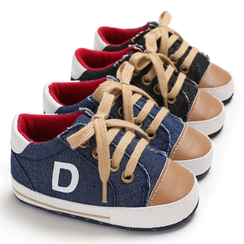 

Baby / Toddler Casual Lace-up D Letter Print Prewalker Shoes