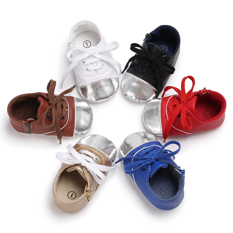 

Baby / Toddler Fashionable Colorblock Lace-up Prewalker Shoes