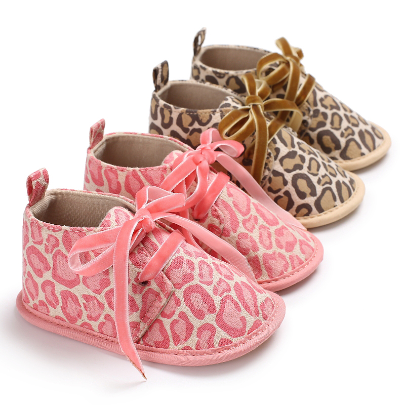 

Baby / Toddler Trendy Leopard Print Lace-up Prewalker Shoes