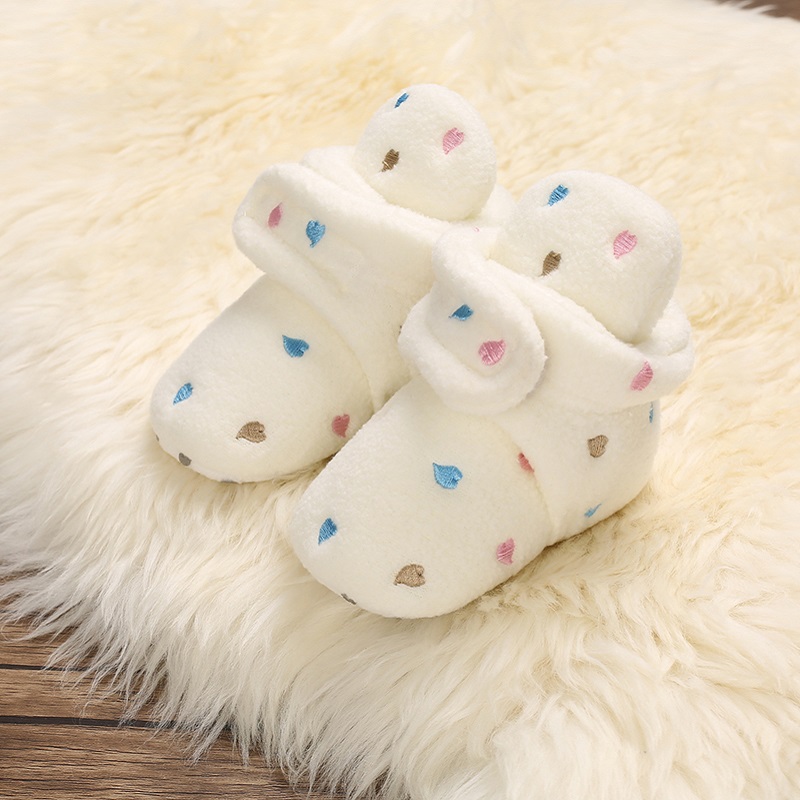 

Baby / Toddler Stars Heart Print Velvet Prewalker Shoes