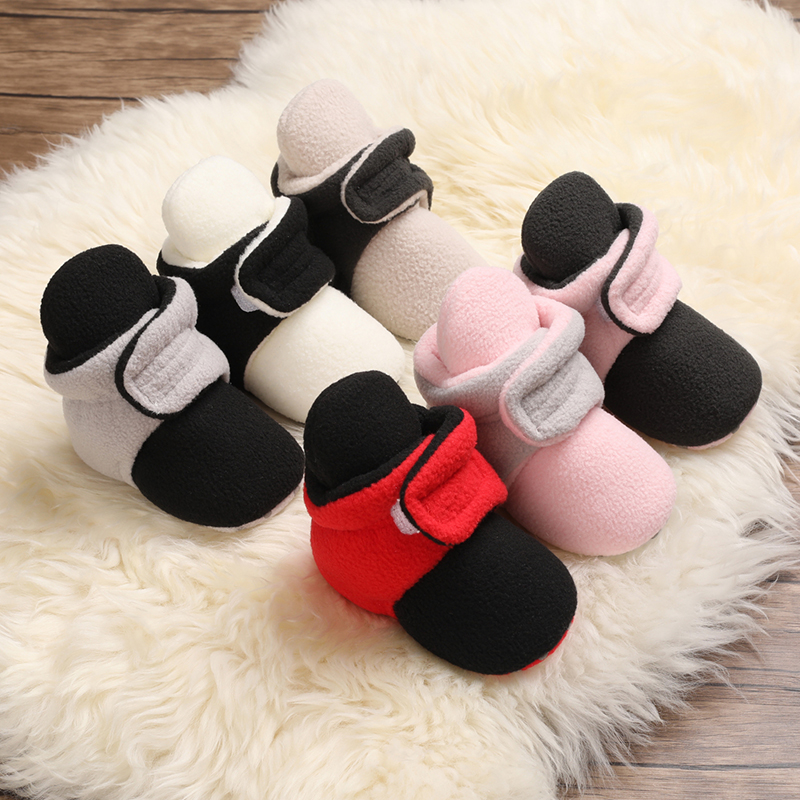 

Baby / Toddler Colorblock Velvet Casual Prewalker Shoes