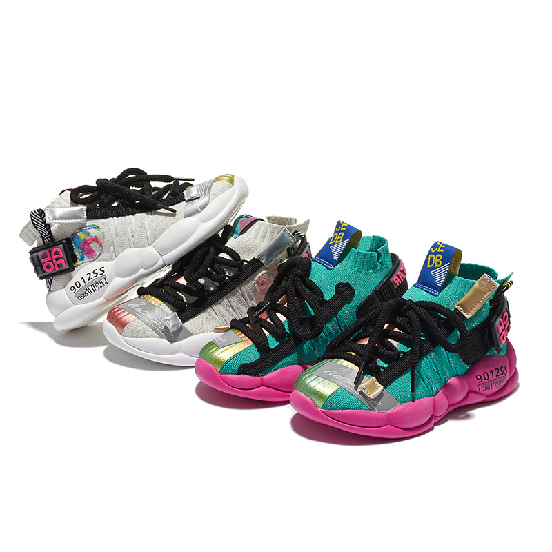 

Cool Multi-color Asymmetric Design Sneakers