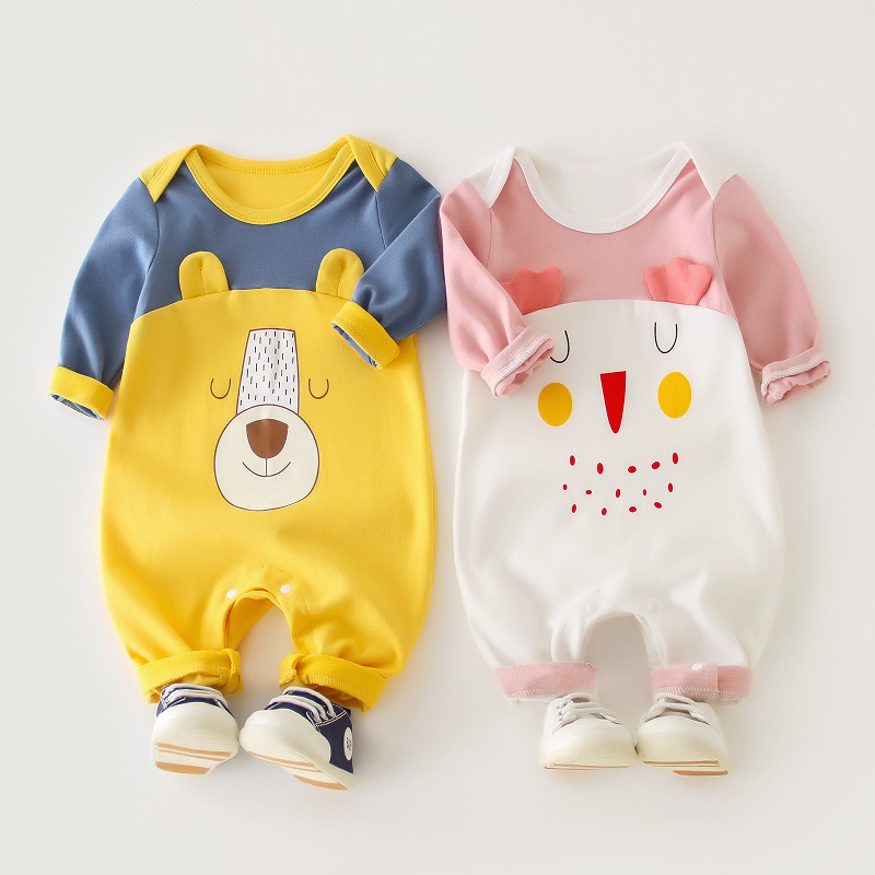 

Baby 3D Bear Ears Design Long-sleeve Jumpsuit