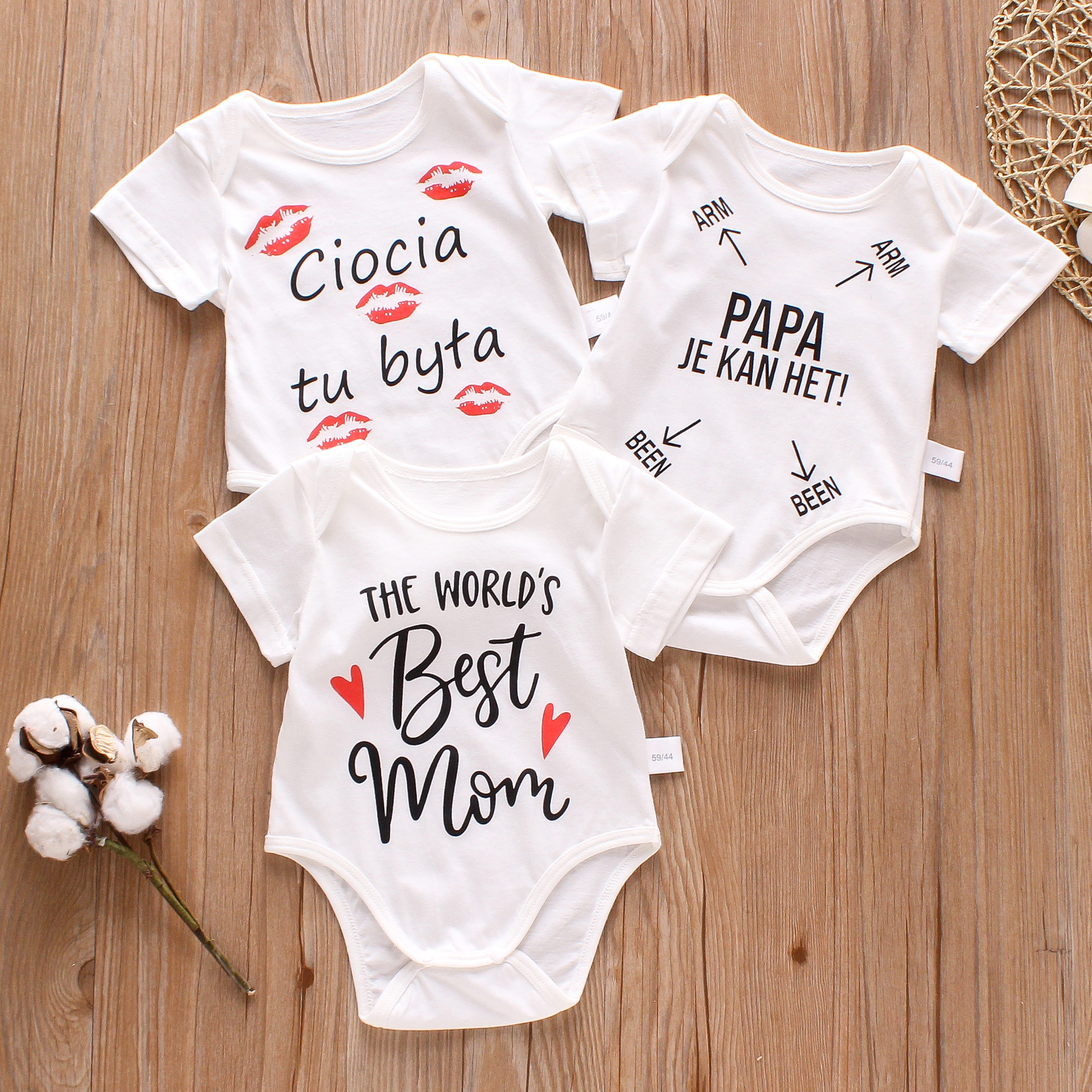 

Baby Letter Rompers