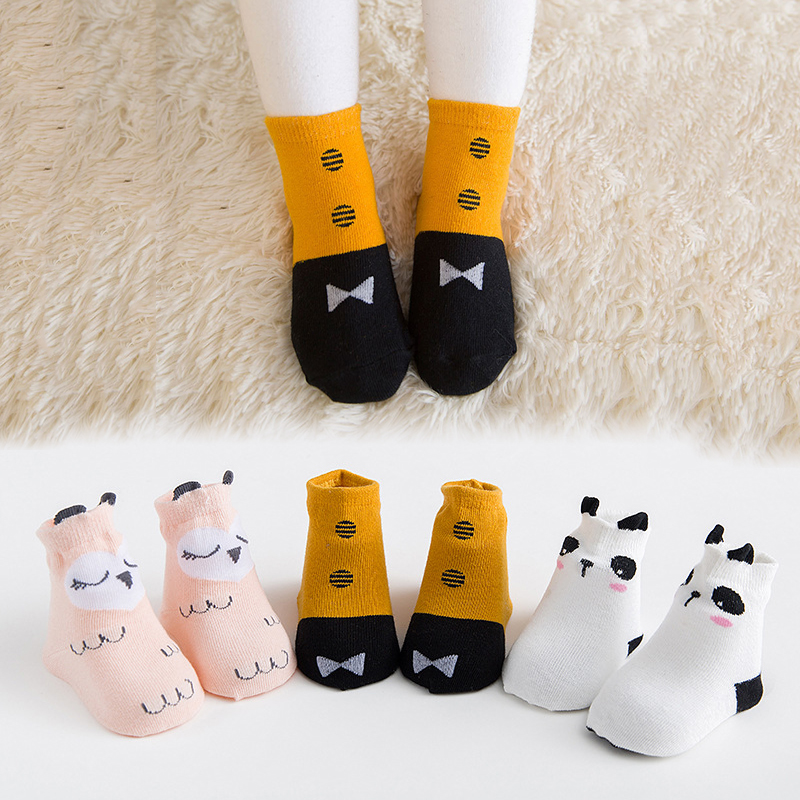 

3-piece Baby / Toddler Fashionable Cartoon Print Socks Set