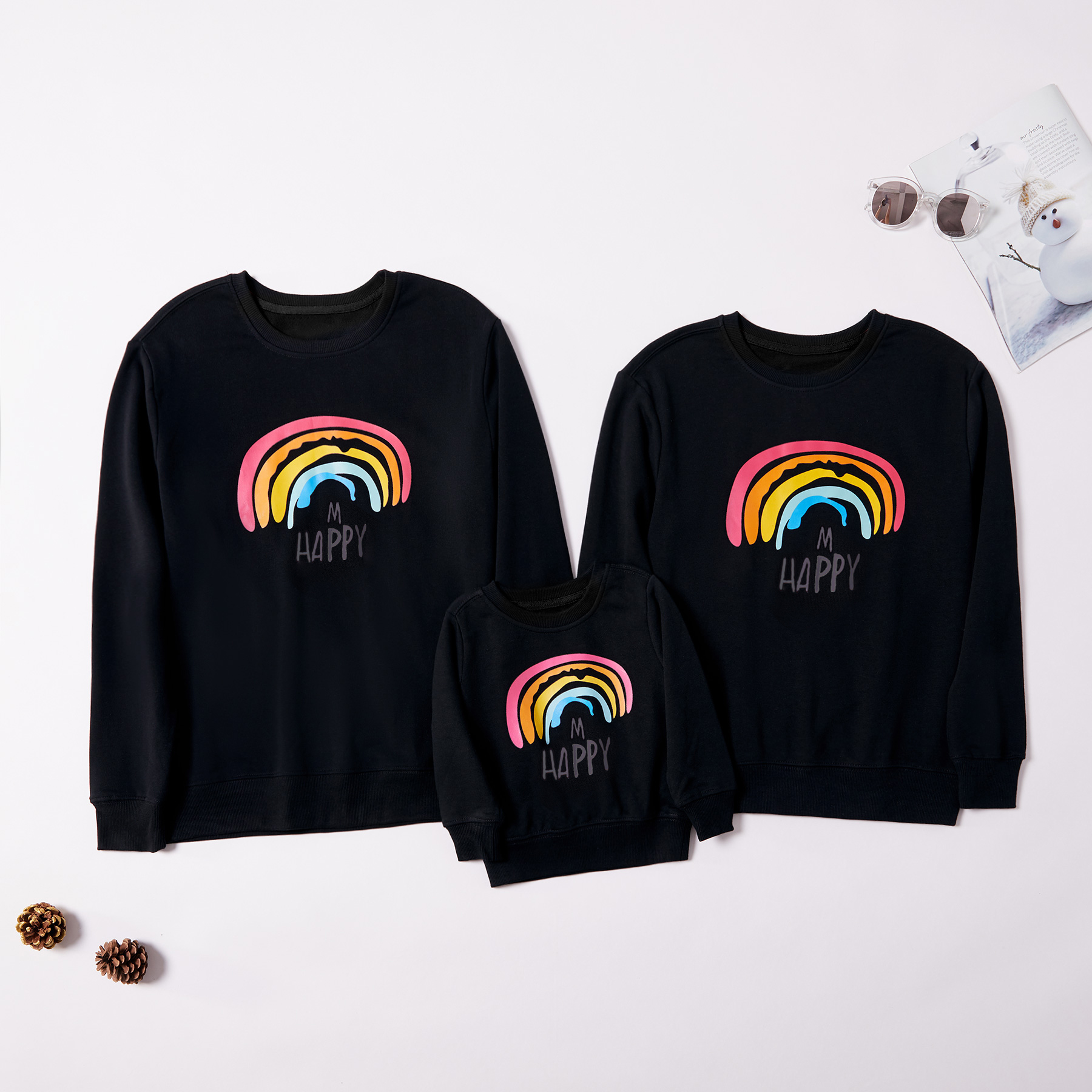 

Rainbow Graphic Family Matching Sweatshirts