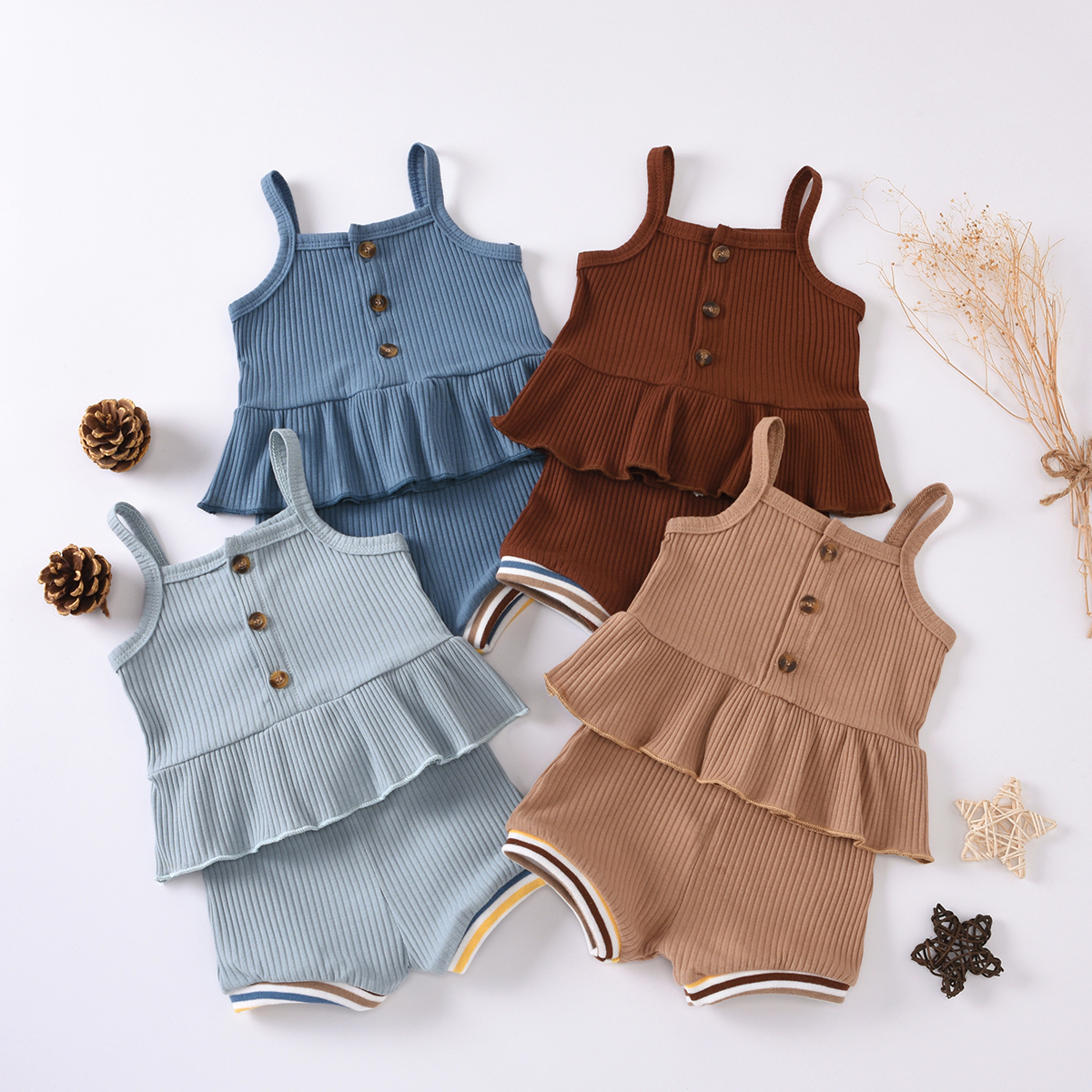 

Baby Girl Sweet Solid Sets