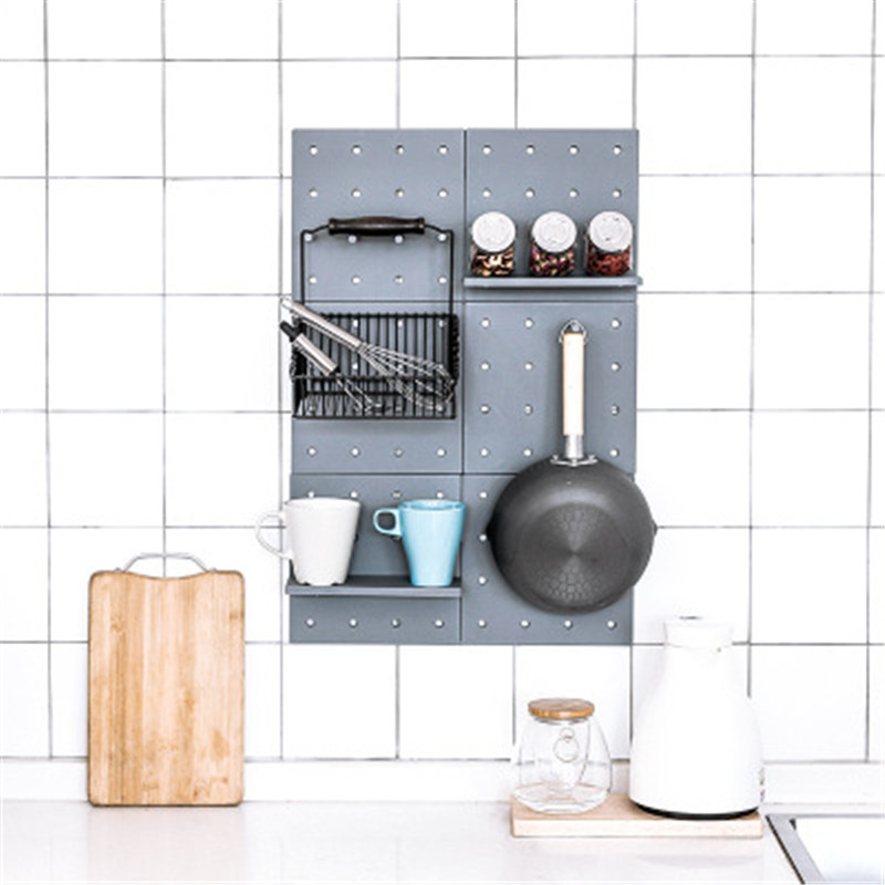 

Hole board storage living room kitchen bedroom partition wall wall hanging wall rack