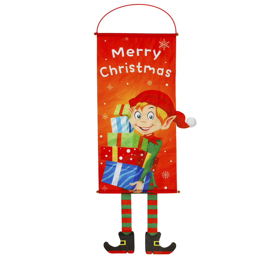 

Christmas Elf Flag Window Pendant Decor