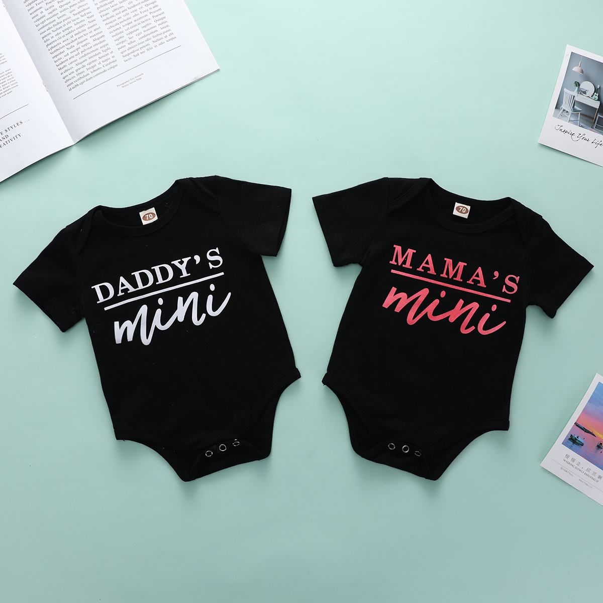 

Baby Boy / Girl Letter Print Short-sleeve Romper
