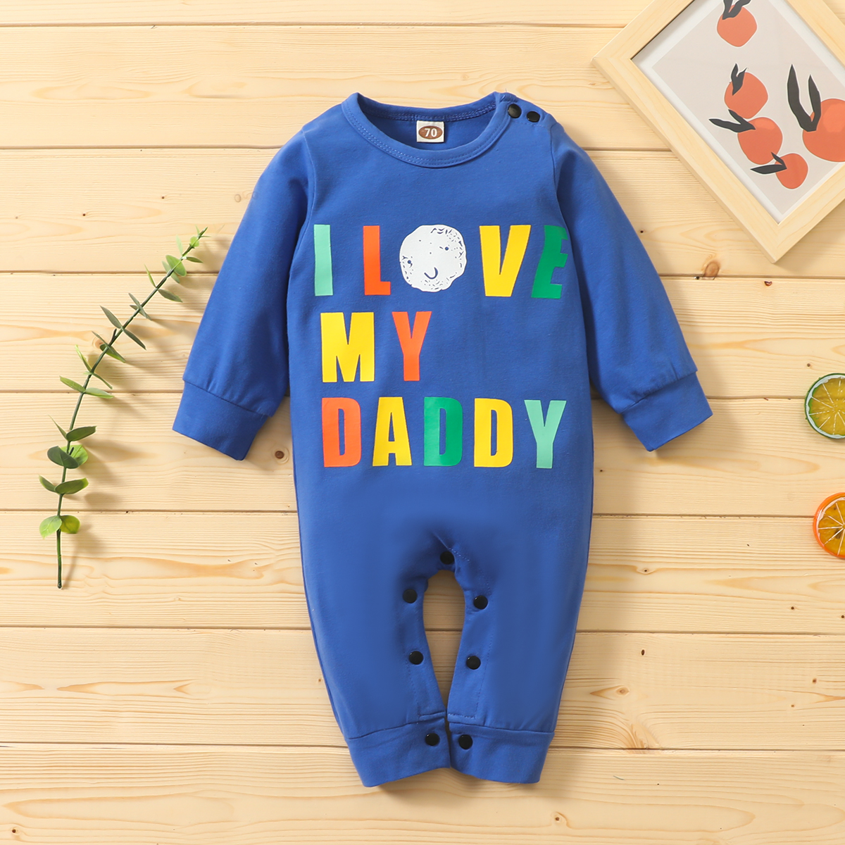 

Baby I LOVE MY DADDY Letter Jumpsuit