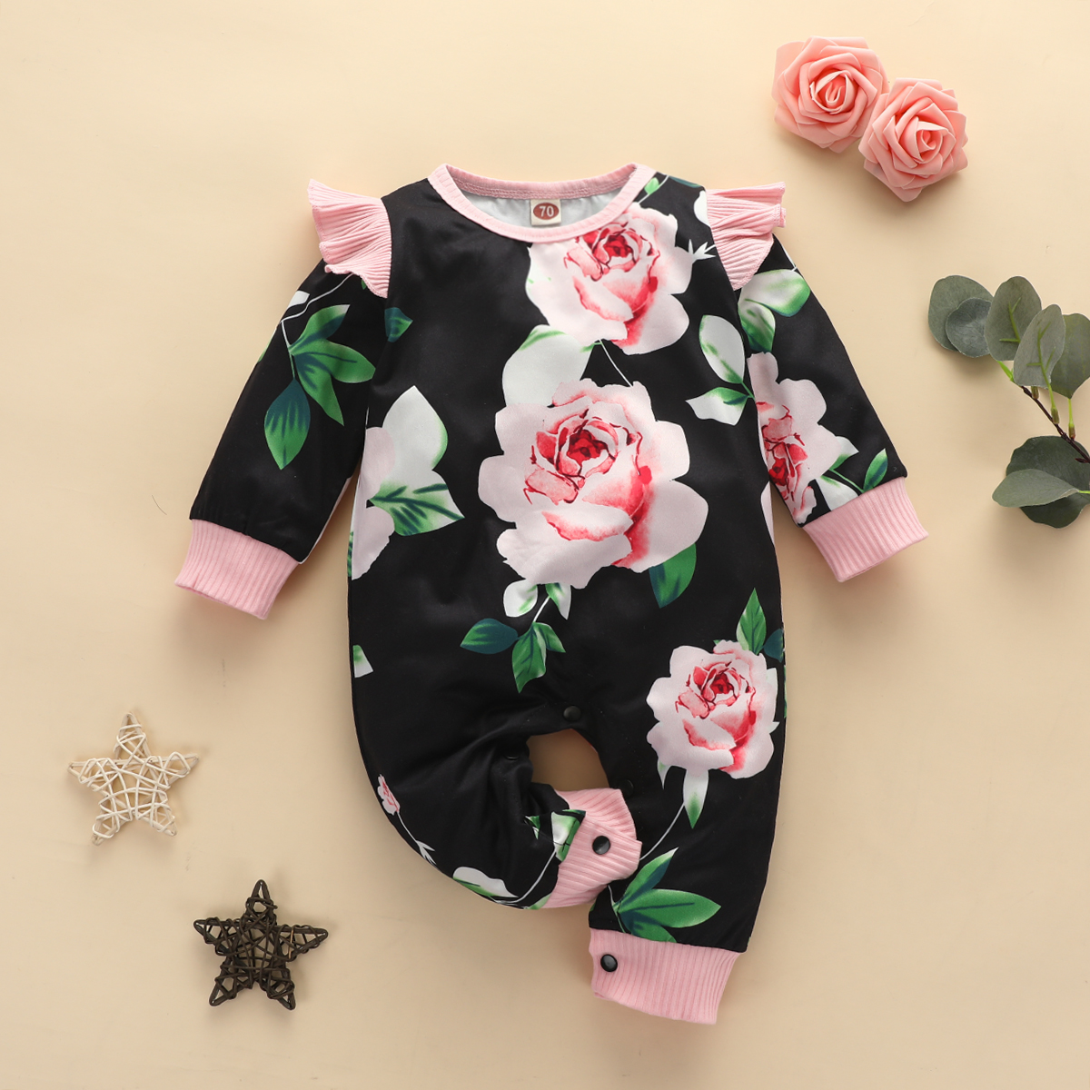 

Baby Floral Ruffled Jumpsuits