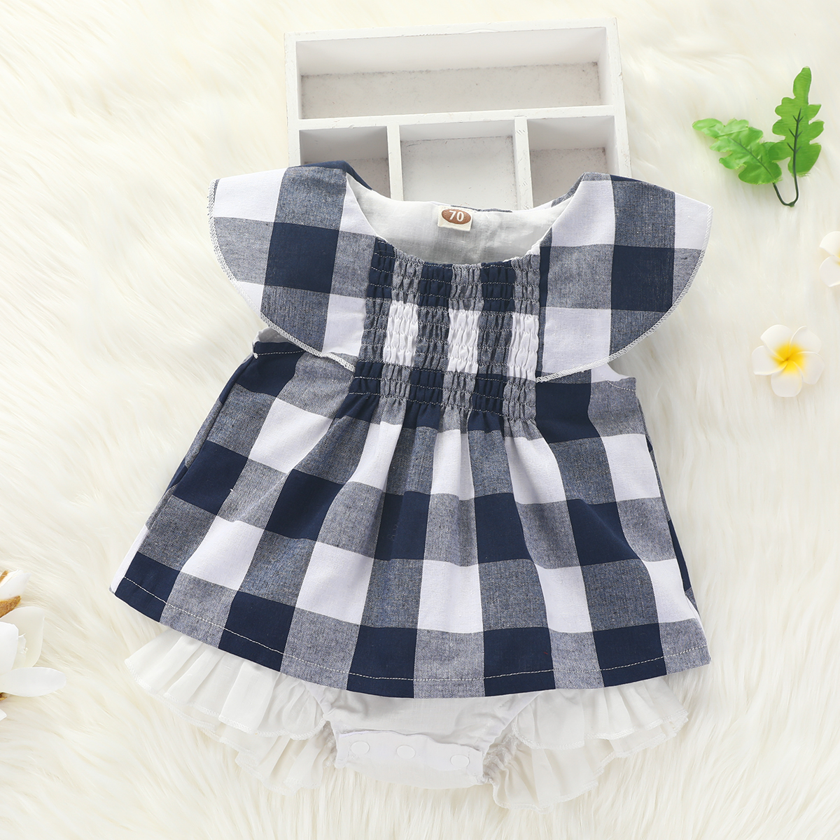 

Baby Plaid Romper