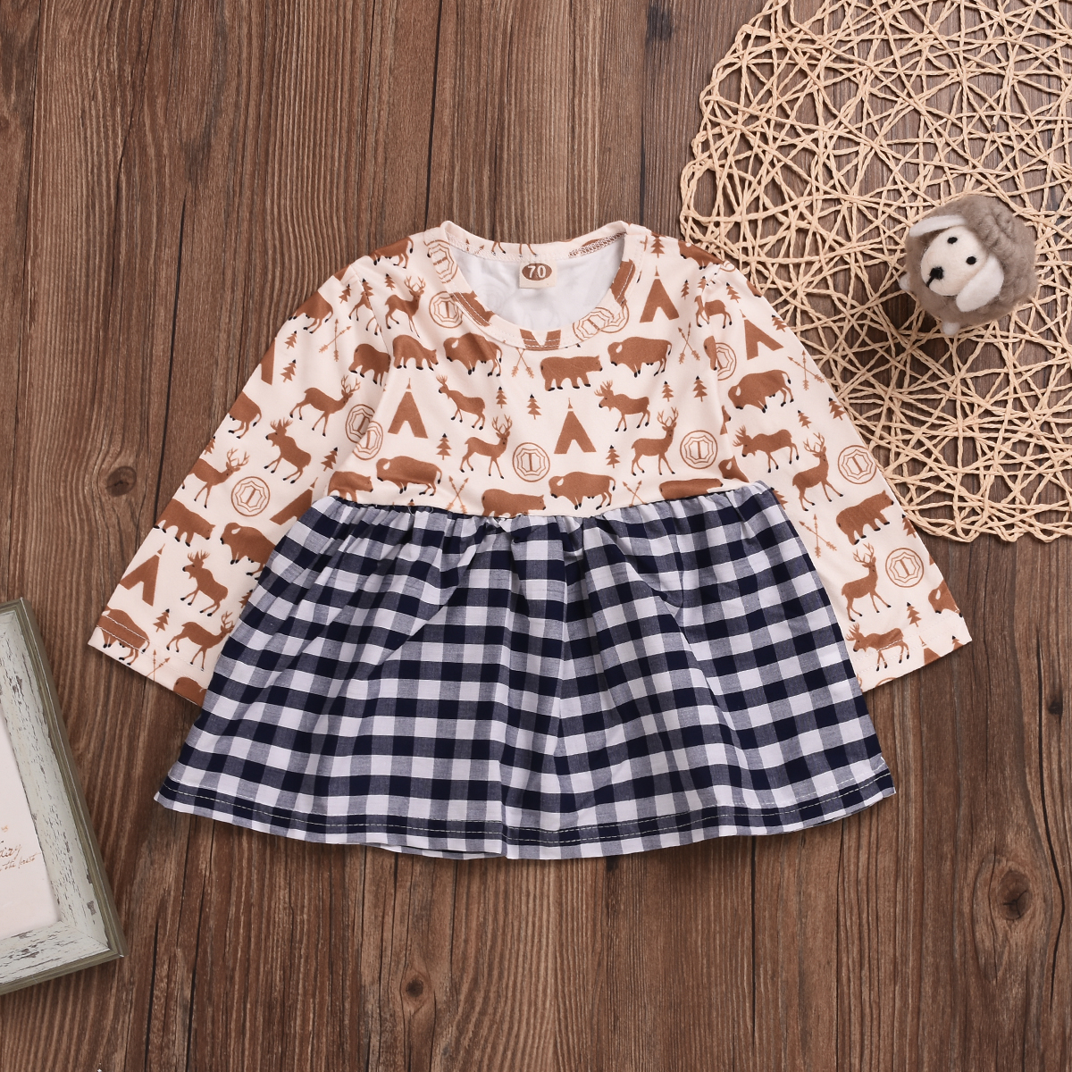 

Baby Girl Animal & Elk Dress