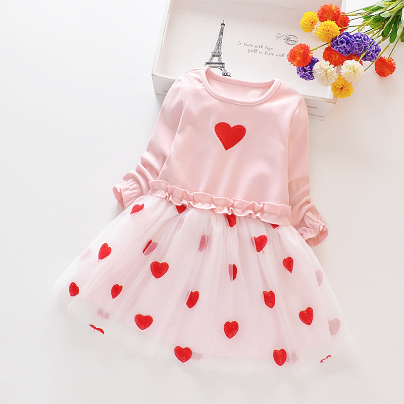 

Baby / Toddler Sweet Faux-two Heart Design Princess Tutu Dress