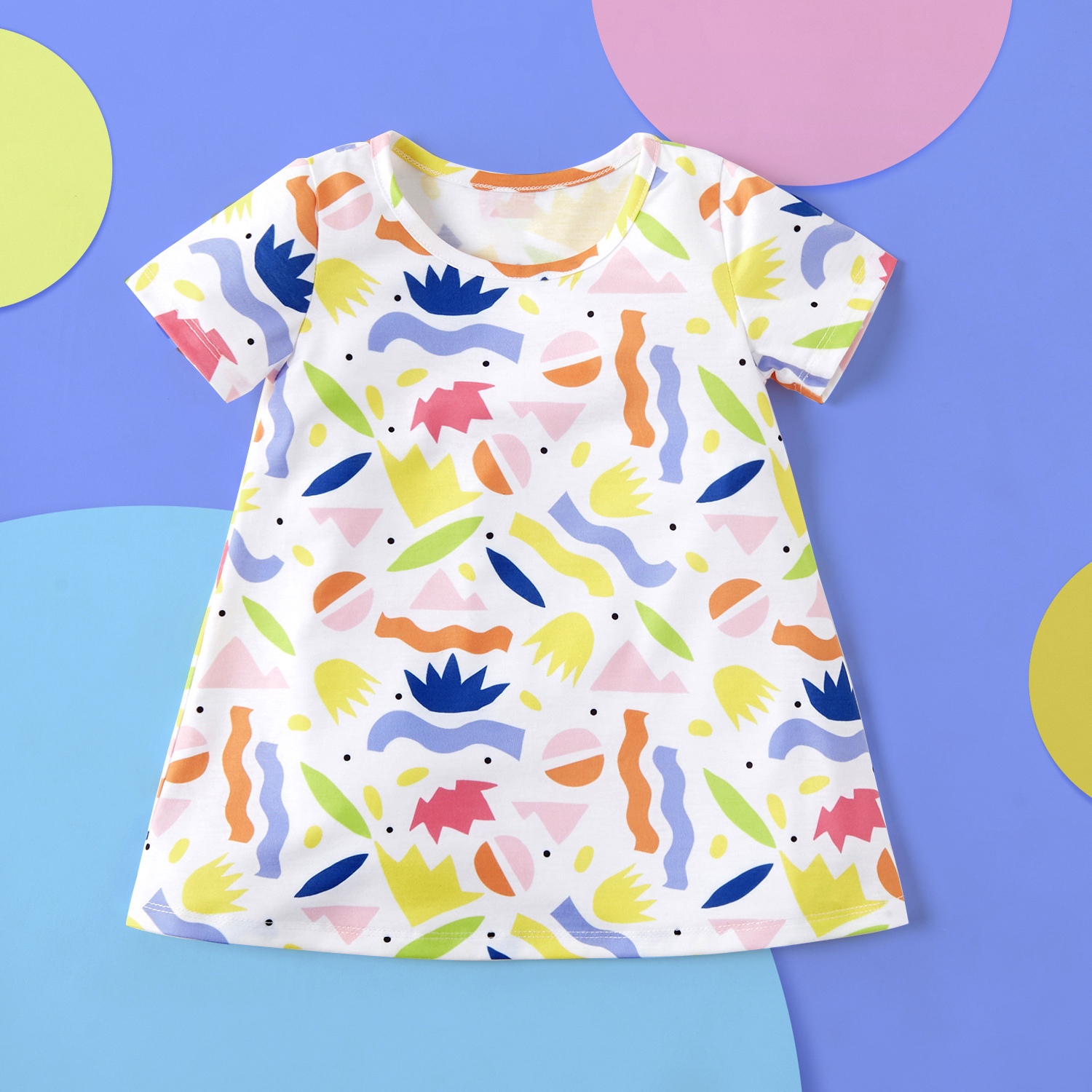 

Baby / Toddler Stylish Colorful Geometric Dress