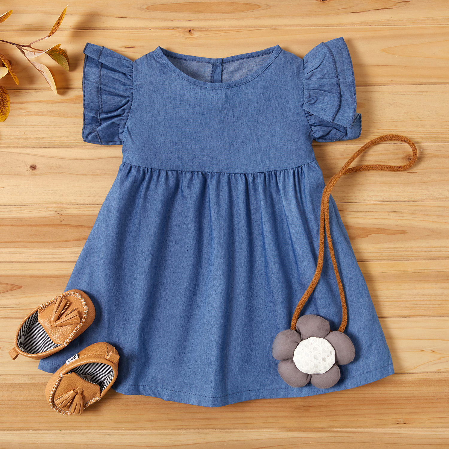 

Baby / Toddler Flounced Denim Dress