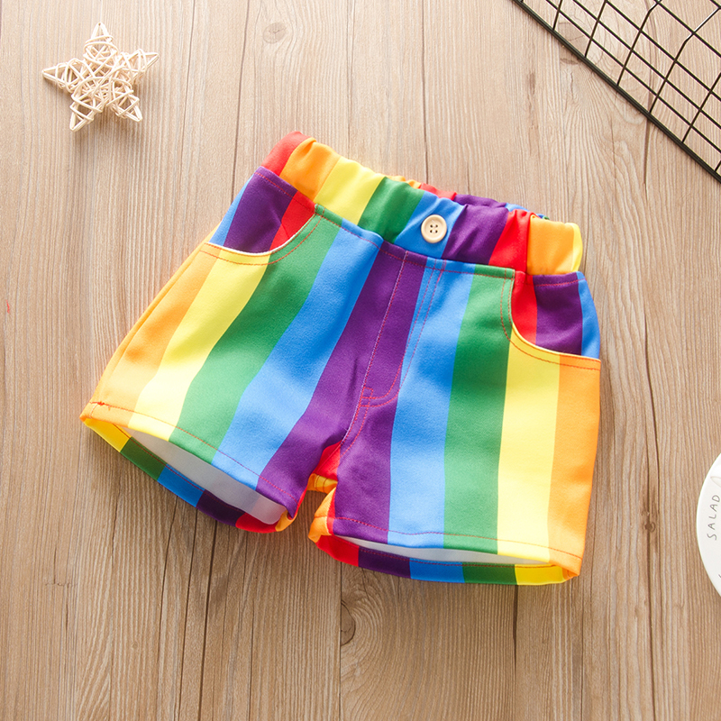 

Baby / Toddler Stylish Colorblock Striped Shorts