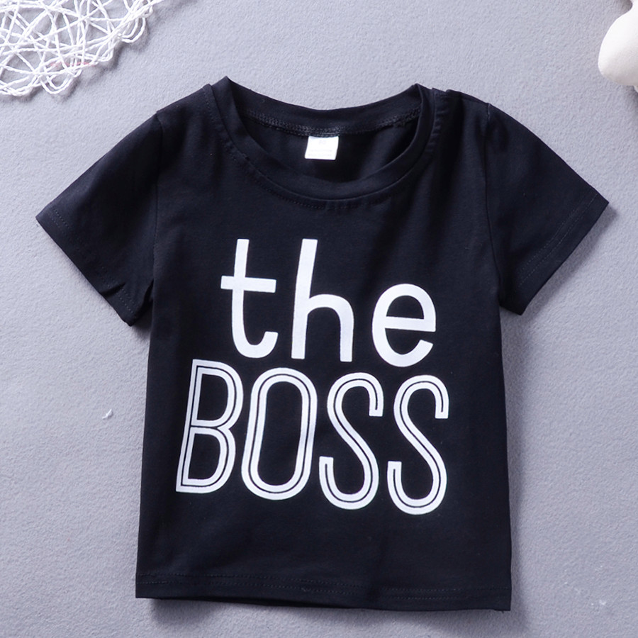 

Baby Boy Fashionable Letter Print Top