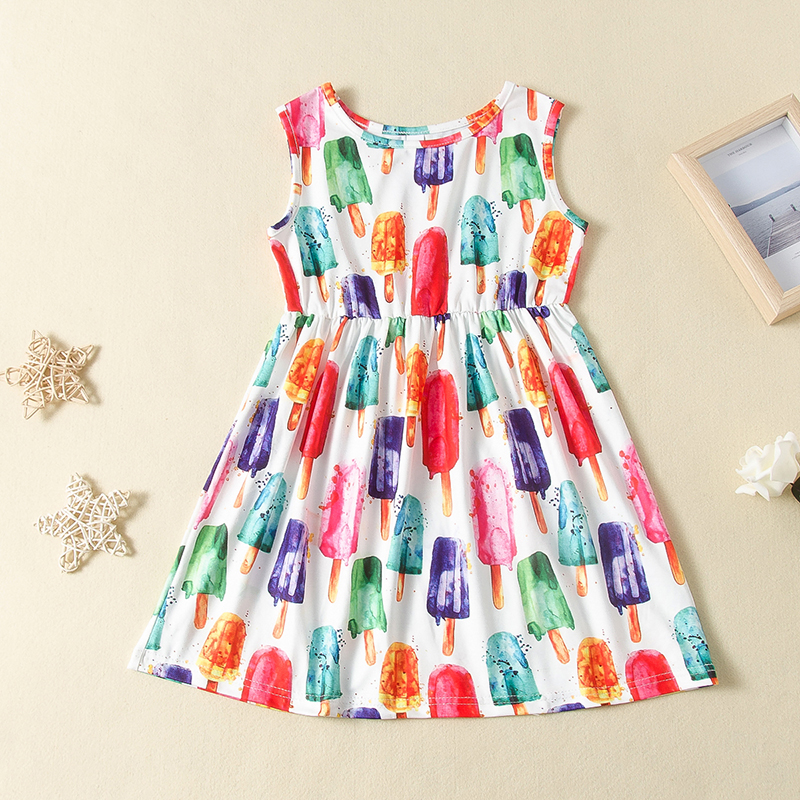 

Baby / Toddler Girl Colorful Icecream Print Dress