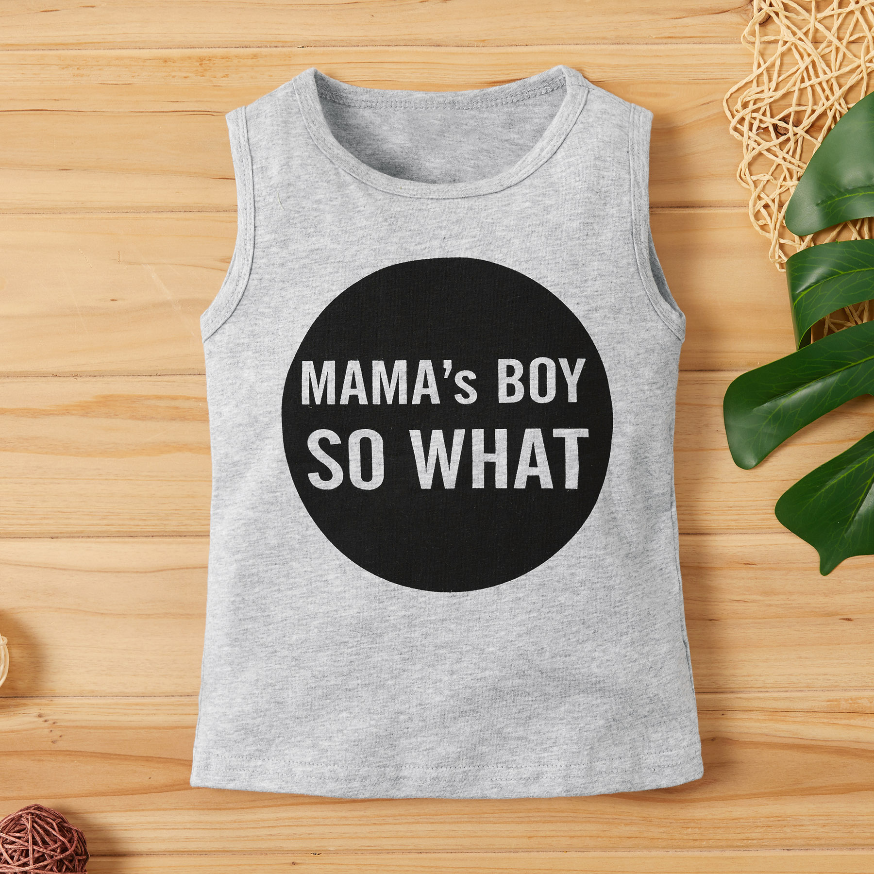 

Baby Boy Casual Letter Print Tank Top