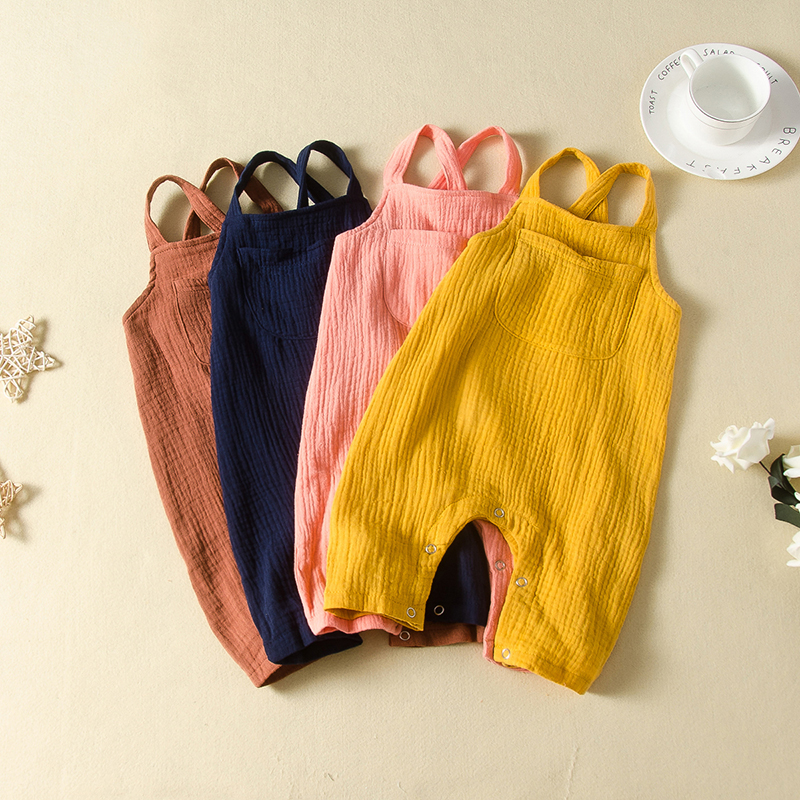 

Baby Solid Strappy Jumpsuits