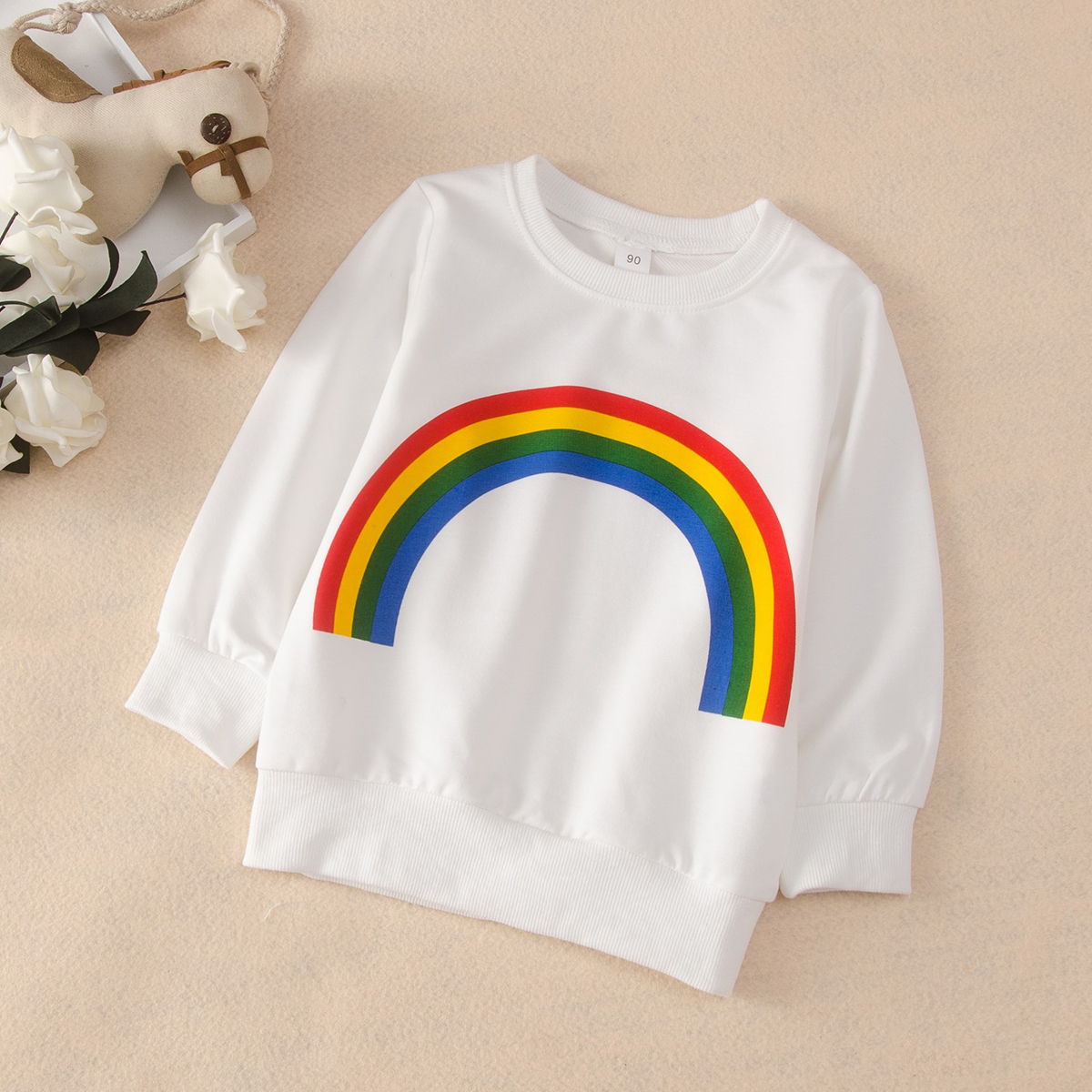 

Baby / Toddler Rainbow Pattern Casual Pullover
