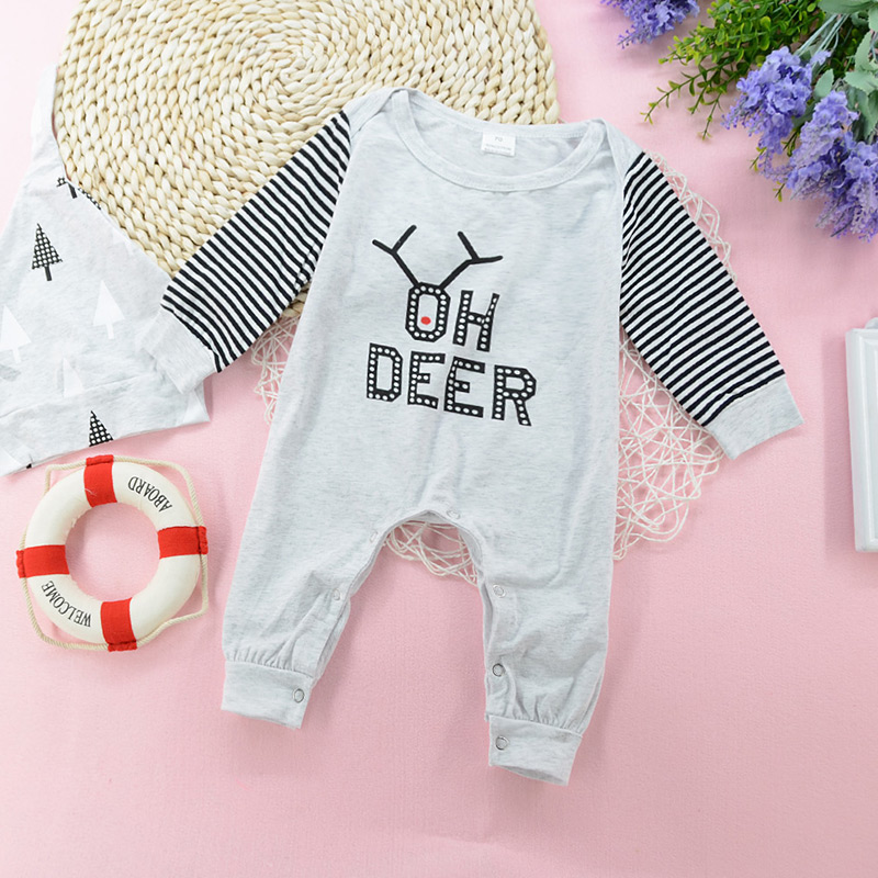 

Baby Deer Striped Jumpsuit