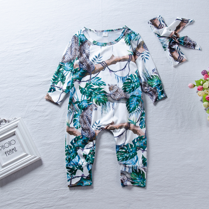 

2-piece Baby Animal Jumpsuit with Headband
