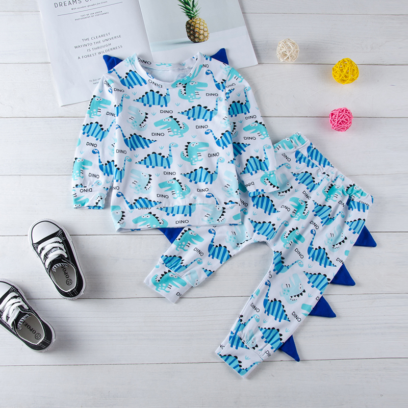 

2pcs Baby Boy casual Animal & Dinosaur Baby's Sets Long-sleeve Fashion Infant Clothing Outfits