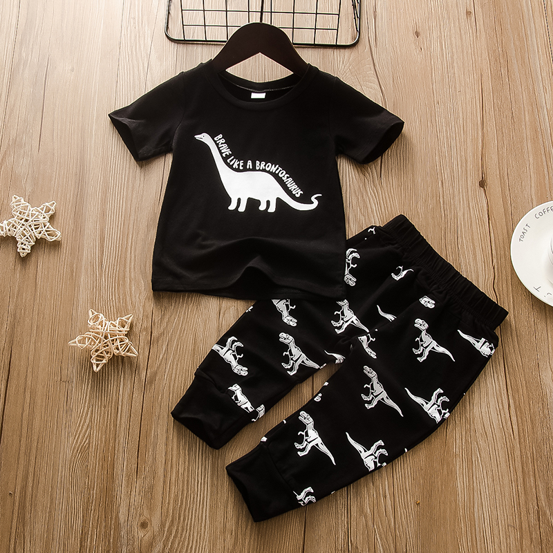 

2pcs Baby Boy casual Animal & Dinosaur Baby's Sets Short-sleeve Fashion Infant Clothing Outfits
