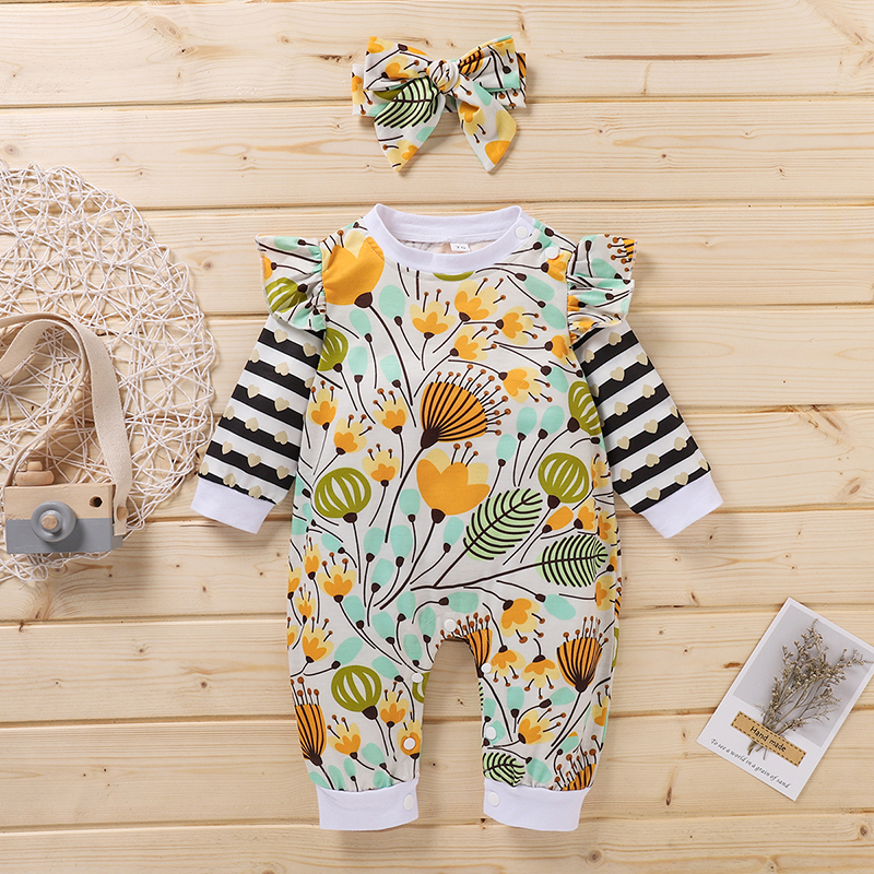 

Baby Girl Sweet Floral Jumpsuits