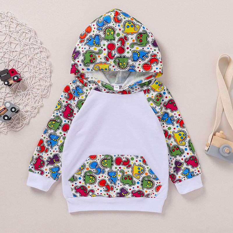 

Baby / Toddler Cartoon Dinosaur Pattern Hooded Pullover