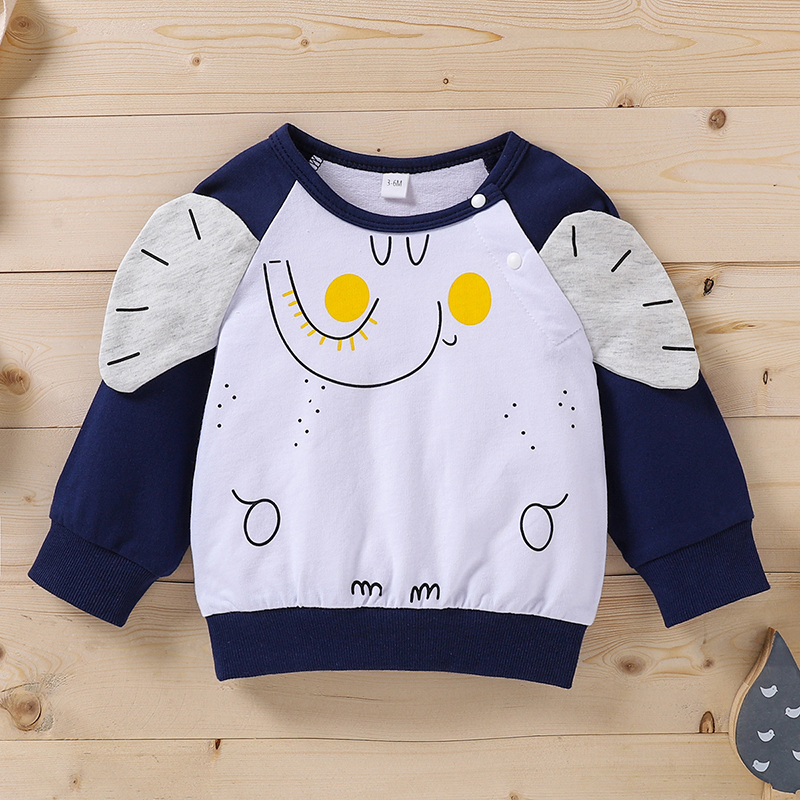 

Baby Boy casual Animal & Elephant Pullovers Cartoon Cotton Fashion Long Sleeve Infant Clothing Outfits