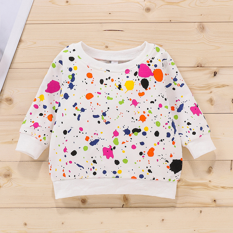 

Baby Unisex casual Tie dye Pullovers & Hoodies Cotton Fashion Long Sleeve Infant Clothing Outfits